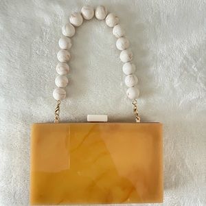 Zara beaded acrylic clutch